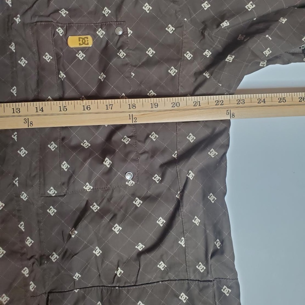 Vintage DC Exotex 5000 Jacket Unisex Size: S; AOP Brown; Many Pockets Gaiter Y2K - Picture 9 of 10